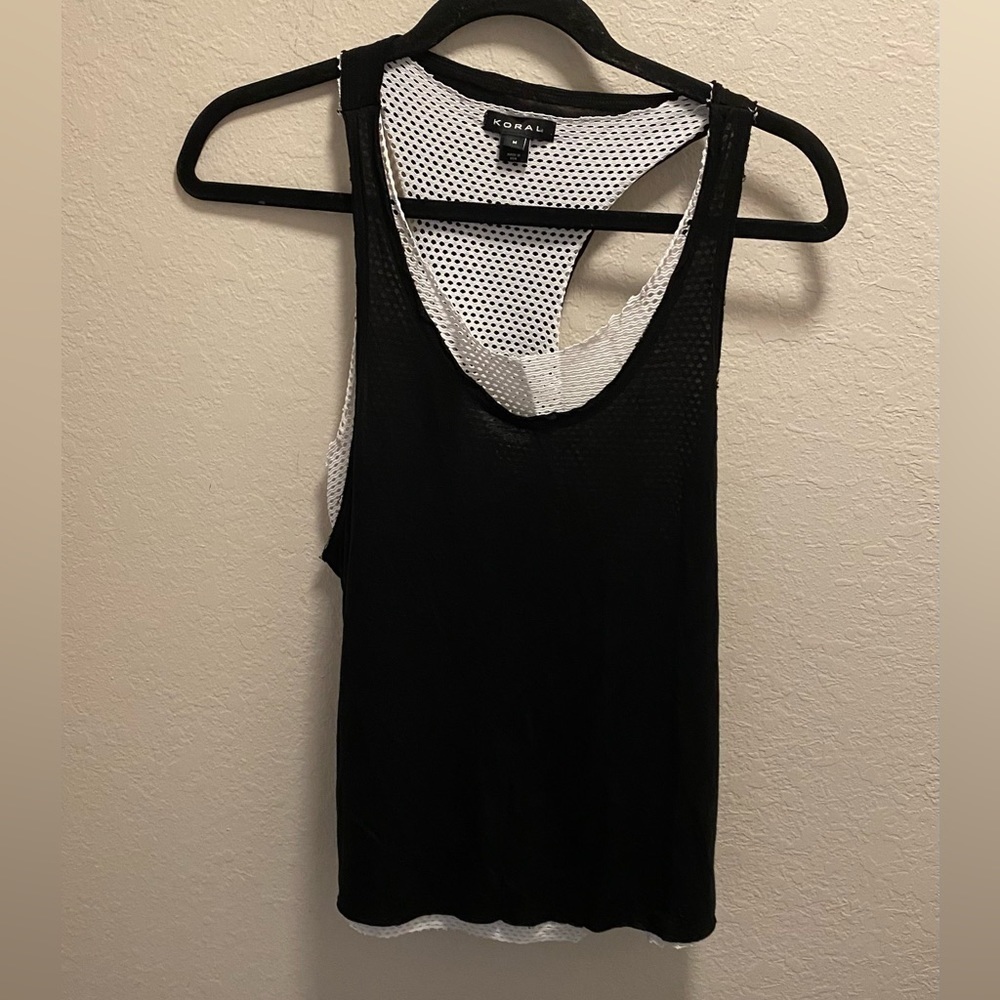 Koral Villa Tank Top in Black White